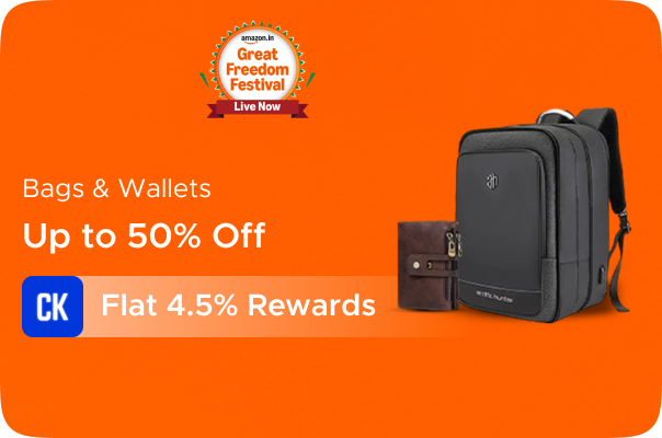 Amazon: Up to 50% Off on Bags & Wallets + Flat 4.5% Rewards